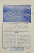 1955/56 Shrewsbury Town v Wolverhampton Wanderers Birmingham league match programme 10 September