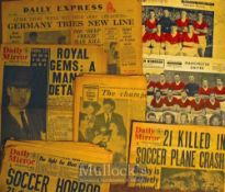 Collection of 1958 daily newspapers recording the period of early February 1958 with news of the