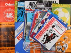 1974/75 Manchester Utd away football programme collection to include (24) with Orient, Cardiff City,