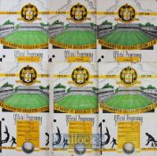 1947/48 Wolverhampton Wanderers home football programmes v Middlesbrough, Liverpool, Bolton