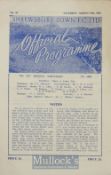 1954/55 Shrewsbury Town v Wolverhampton Wanderers match programme 19 March 1955, 4 pager. Fair-