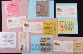 1975/76 Manchester Utd home match tickets v Sheffield Utd, Ipswich Town, Arsenal, Norwich City,
