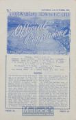 1952/53 Shrewsbury Town v Wolverhampton Wanderers football programme, Birmingham League match 11