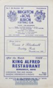 1947 at Brighton; FA XI v The Army football programme date 26 November at the Goldstone ground,