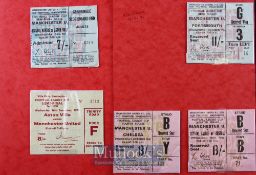1970/71 Manchester Utd match tickets football league cup to include homes Portsmouth, Chelsea,