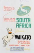 1956 South Africa in New Zealand Rugby Programme: Typically colourful glossy ‘Mooloo’ cover, a