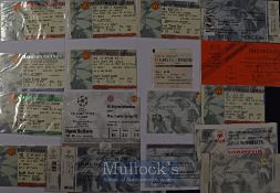 2001/02 Manchester Utd Champions League match tickets to include Lille (h&a), Deportivo (h x2 & a