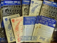 Collection of Shrewsbury Town home match programmes 1958-1965 (30), 1965/66 (15), 1966/67 (20),