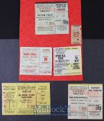 1976/77 Manchester Utd FA Cup tie match tickets homes v Southampton, QPR, Aston Villa and aways