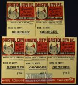 1948/49 Bristol City v Bournemouth football programme plus v Norwich City, v Swindon Town, v Bristol