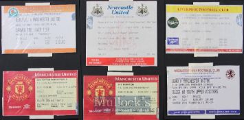 1998/99 Manchester Utd premier league match ticket homes v Tottenham Hotspur, Everton, aways v