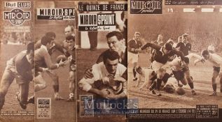 1951-1961 French Sports Magazines: 6 issues of the weekly Miroir des Sports/Miroir Sprint from. VG