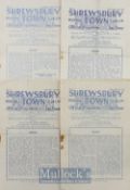 1949/50 Shrewsbury Town, Birmingham League match programmes v Hereford Utd, v Oswestry Town, v Brush