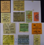 1967/68 Manchester Utd away match tickets to include Arsenal, Burnley x 2, Manchester City, WBA,