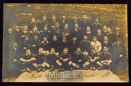 1906 Rare Rugby Postcard, Cumberland & the South Africans: Joint team photo from Jan 15th 1906,