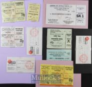 1975/76 Manchester Utd home match tickets v Derby County, Leeds Utd, West Ham Utd, Everton,