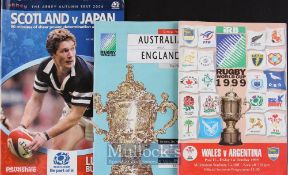RWC Rugby Programmes (3): The 1991 World Cup Final, Australia v England at Twickenham; the 1999