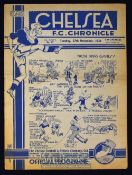 1938/39 Chelsea v Leeds Utd football programme 27 December 1938 at Stamford bridge. Slight fold, o/w