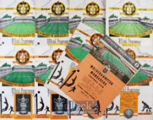 Wolverhampton Wanderers home match programmes to include 1947/48 Stoke City, Grimsby Town, 1948/49