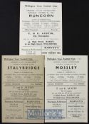 1946/47 Wellington Town v Stalybridge, v Runcorn, v Mossley Cheshire League match programmes. (3)