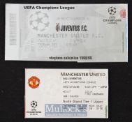 1998/99 Champions League semi-final match tickets Manchester Utd v Juventus home and away. (2)