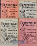 1900/1901 Sheffield Utd reserves home match programmes v Roundel, v Attercliffe v Sheffield