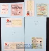 1978/1979 Manchester Utd FA cup match tickets homes v Chelsea, Fulham, Tottenham Hotspur and aways