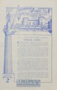 1947/48 Shrewsbury Town v York City football programme 26 December 1947 Midland League, 4 pager.