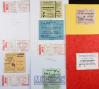 1972/73 Manchester Utd league match tickets homes West Bromwich Albion, Newcastle Utd, Norwich City,
