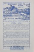 1946/47 Shrewsbury Town v Newport County football programme Welsh Senior Cup 24 April 1947 at the