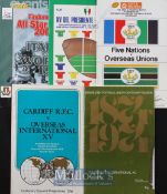 Interesting collection of Overseas Invitation Rugby Programmes from 1974 onwards – to incl 1974