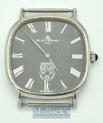~Soccer Bowl 79~ Baume & Mercier Wristwatch with dark grey dial, silver coloured hands and numerals,