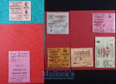 1970/71 Manchester Utd home match tickets to include Ipswich Town, Middlesbrough (FAC), Newcastle