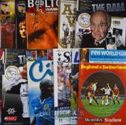 Selection of Autographed Football Programmes with various programmes included individual