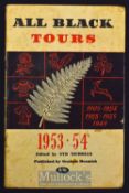 1953 All Blacks Tours Brochure: Worn but whole and quite scarce, Syd Nicholls’ paper-covered look