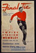 1938 FA Cup final match programme Huddersfield Town v Preston North End 30 April 1938. Fair.