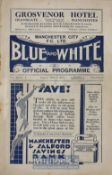 1933/34 Manchester City v Sheffield Wednesday Division 1 match with City reserves v Derby County