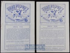 1946/47 Shrewsbury Town v Cheltenham Town football programme date 25 January 1947, v Gloucester City