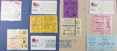 1978/79 Manchester Utd league match tickets homes v Liverpool, Leeds Utd, Bolton Wanderers, Coventry