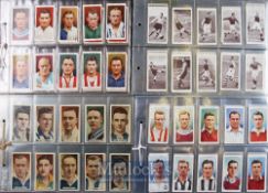 Pre-War full sets of footballer cigarette cards to include Ardath Famous Footballers 50/50, Wills