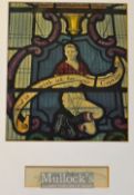 Duncan Edwards Signed Football Display with print ~God is with us for our Captain~ and signature