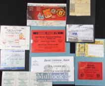 1998/99 Manchester Utd away match tickets to include Arsenal (Charity Shield), Bromsgrove Rovers (