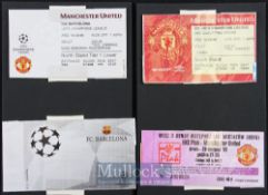 1998/99 Manchester Utd Champions League match tickets homes and aways v Barcelona, LKS Lodz. (4)