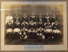 1936 large mounted official photo on printed board, Scottish XV v Wales: Image 13.5” x 9.5”, overall