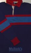 c.1970/1980s South African Defence Force Rugby jersey: Navy matchworn jersey, no number, navy with