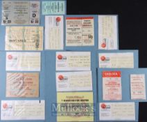 1977/78 Manchester Utd league tickets homes v Leicester City, Birmingham City, Derby County,
