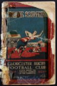 Rare Gloucester Rugby Jubilee Souvenir 1873-1923: With colourful pictorial cover, a 90pp compact