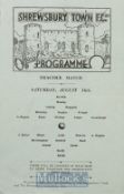1947/48 Public practice match Shrewsbury Town Blues v Reds (Eddie Hapgood noted for the blues)