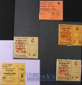 1974/75 Manchester Utd home match tickets v Aston Villa, Sunderland, Sheffield Wednesday, and