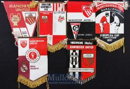 Collection of Manchester Utd 1967/68 European cup match pennants to include Hibernians (Malta), Real